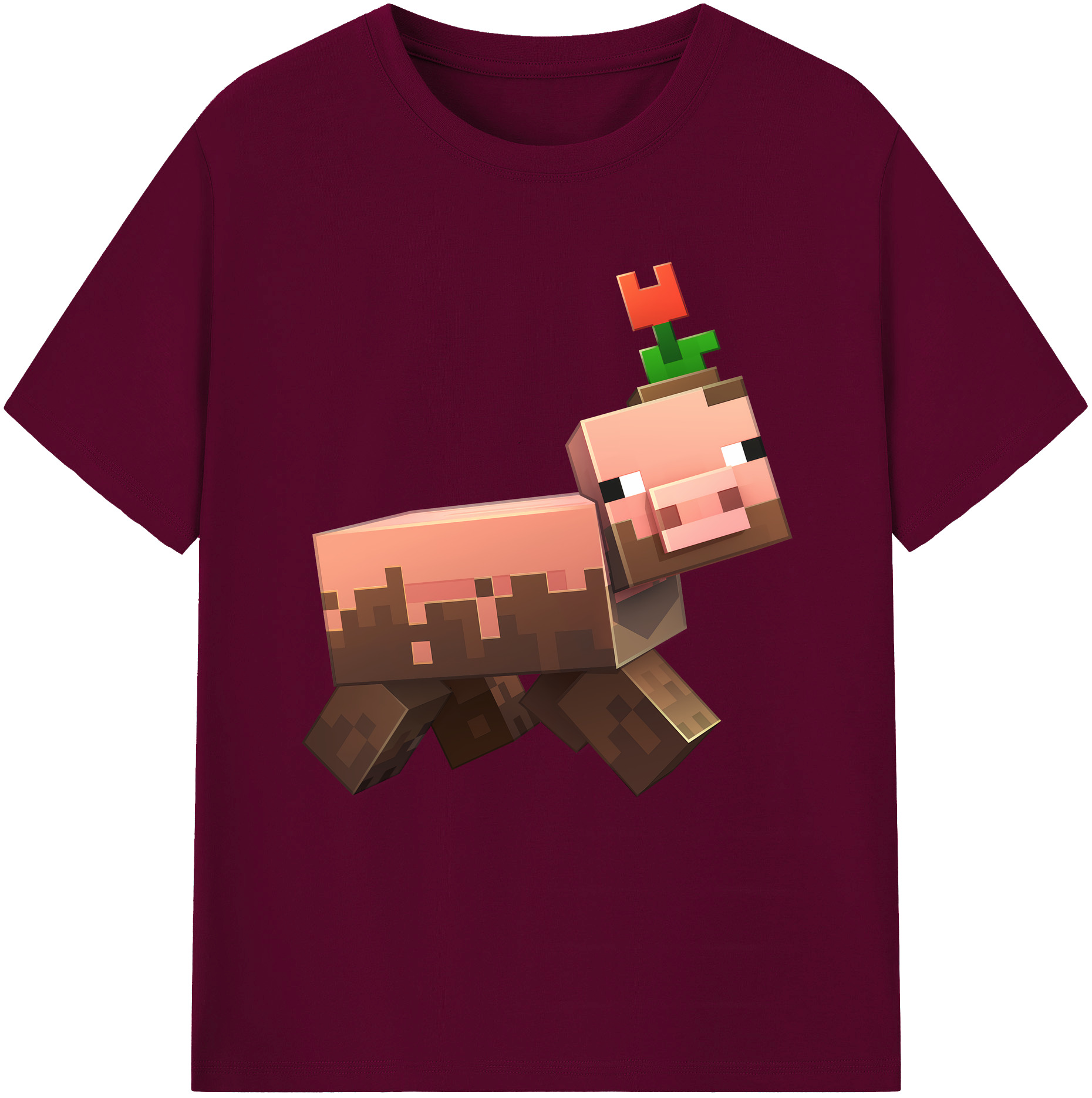 （画像用） マインクラフト ブロックの世界 Minecraft MC Block world レディースカジュアルプリントTシャツ（綿100％）